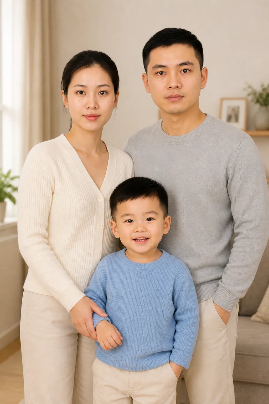 Chân dung gia đình hư cấu được hình dung bằng AI